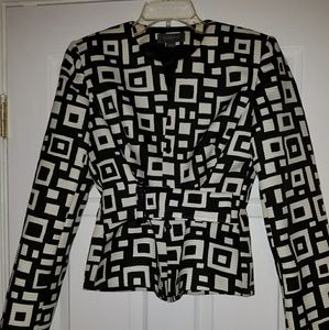 Black and white patterned Liz Claiborne jacket